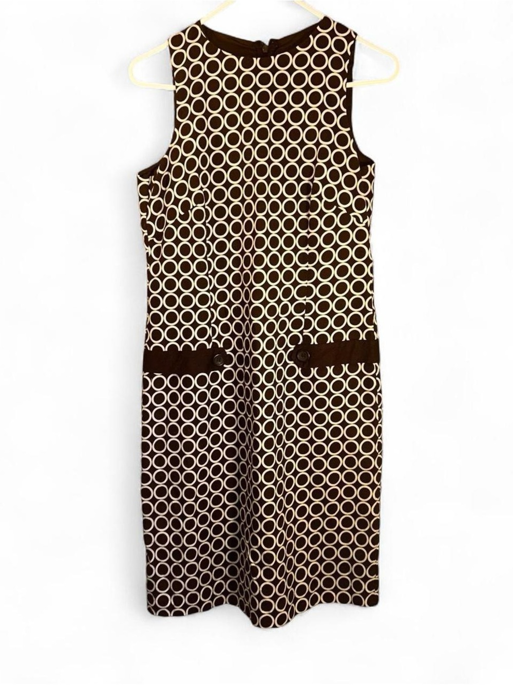 Max & Cleo Circle-Print Sleeveless Shift Dress